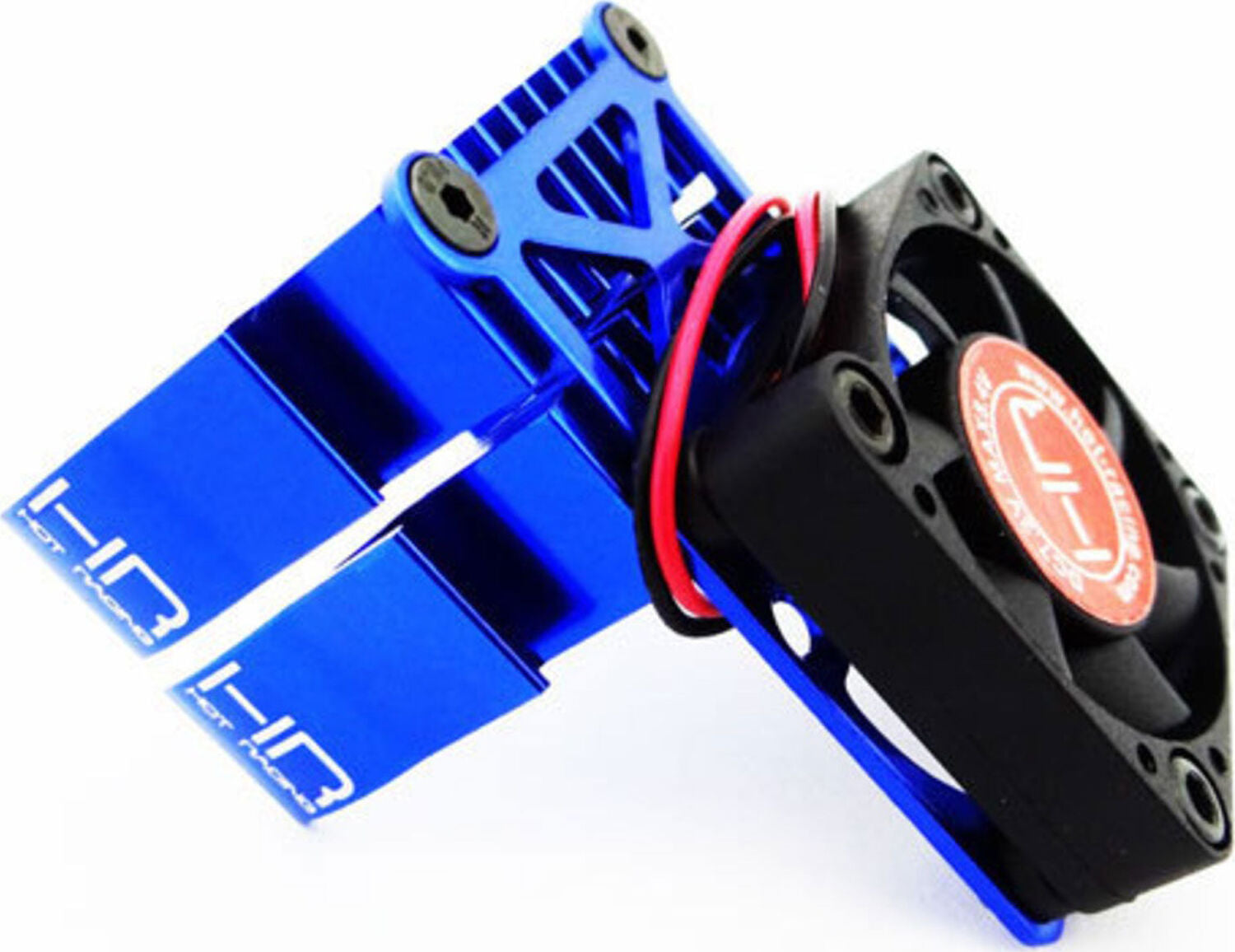 Clip-On Two-Piece Motor Heat Sink with Fan, Blue