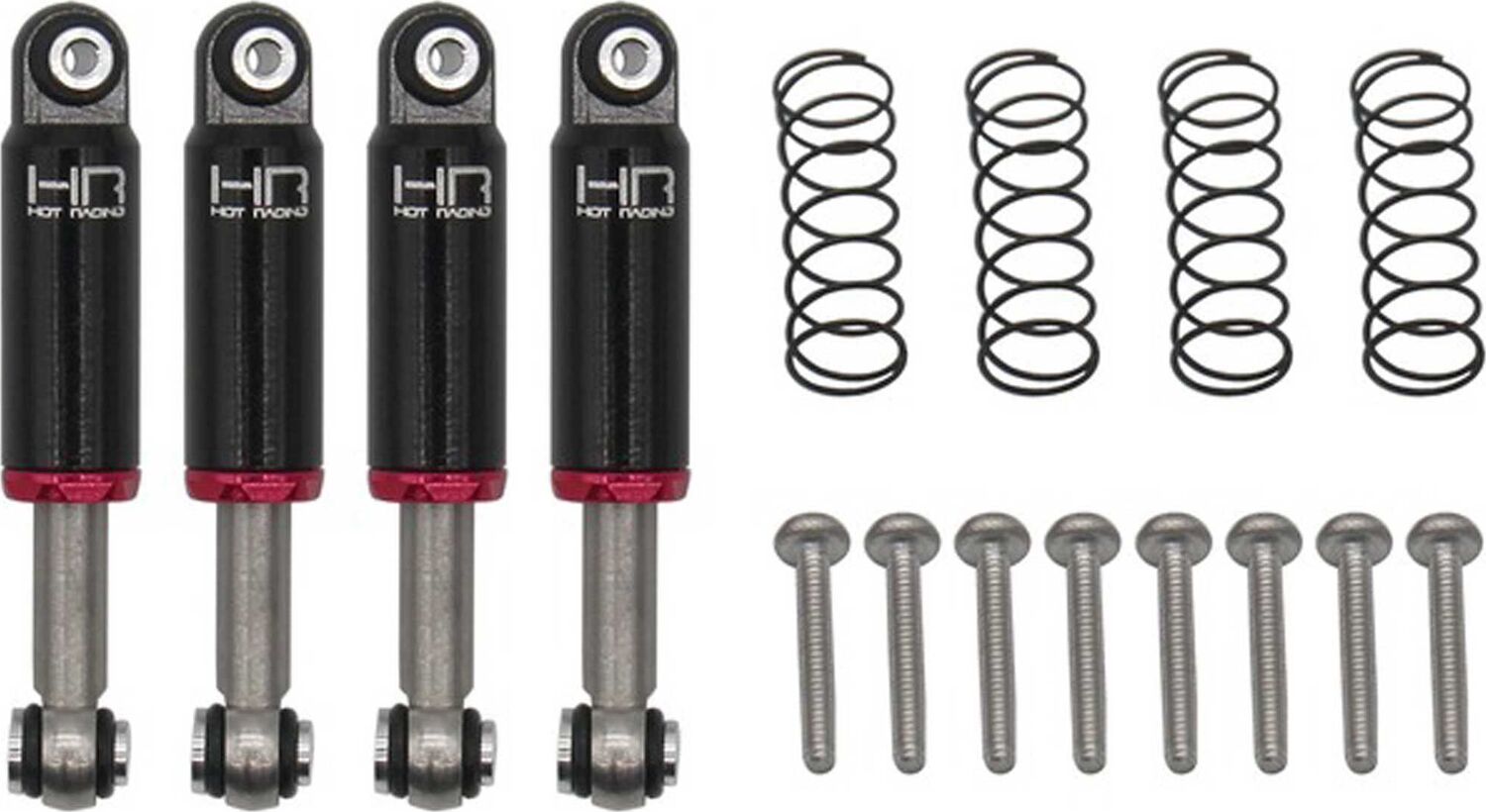 Black Internal Spring Air Shocks, 32mm (4): SCX24