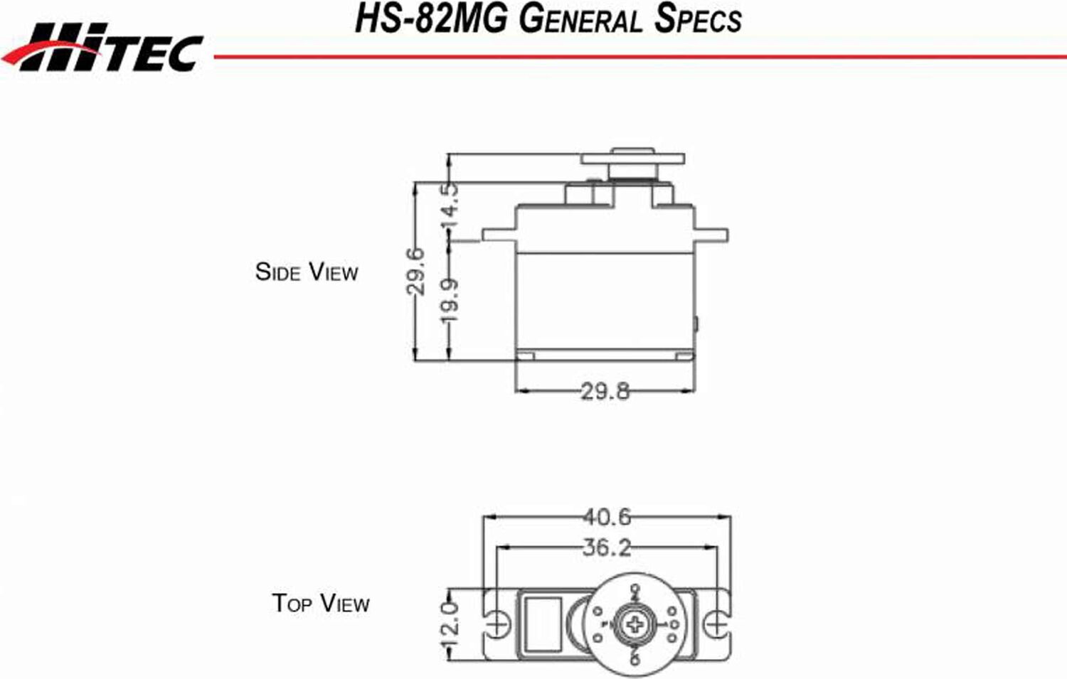 HS-82MG Micro Analog Metal Gear Servo