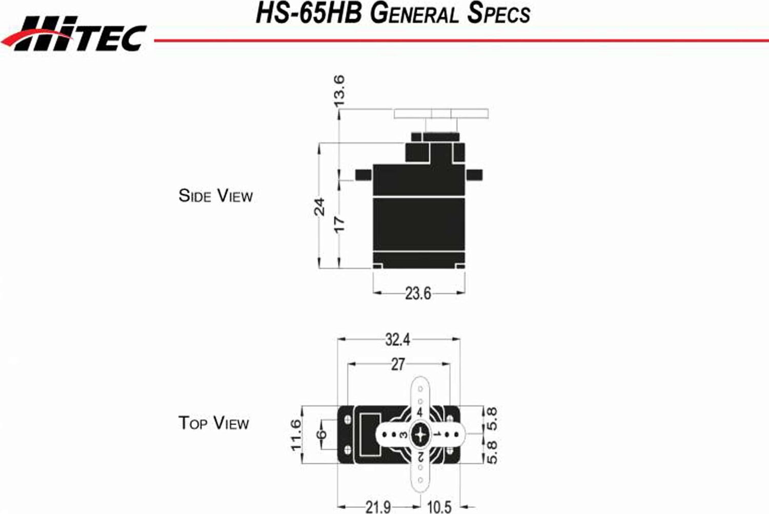 HS-65HB Sub-Micro Analog Karbonite Gear Servo