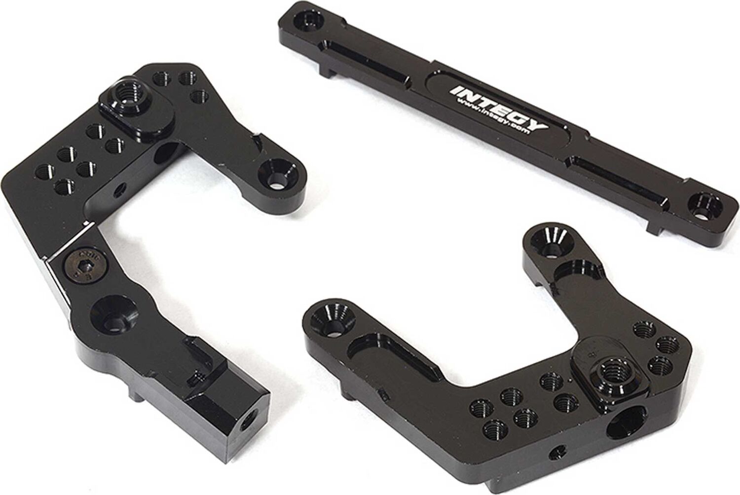 Front Shock Mounts, Black: 1/10 Enduro Sendero