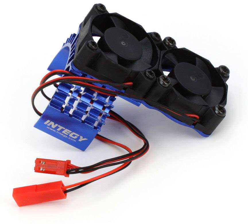Motor Heatsink/Twin Fan, Blue: Slash 4X4