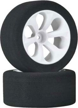 Low Profile "Purple" (Firm Rubber) Foam Tires On Prism VXL Wheels (2): RU/ST VXL