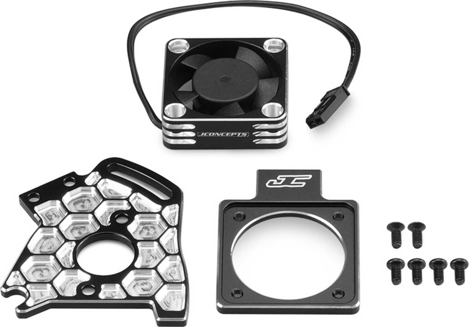 Slash 4x4 Alum. Fan & Honeycomb Motor Plate Set