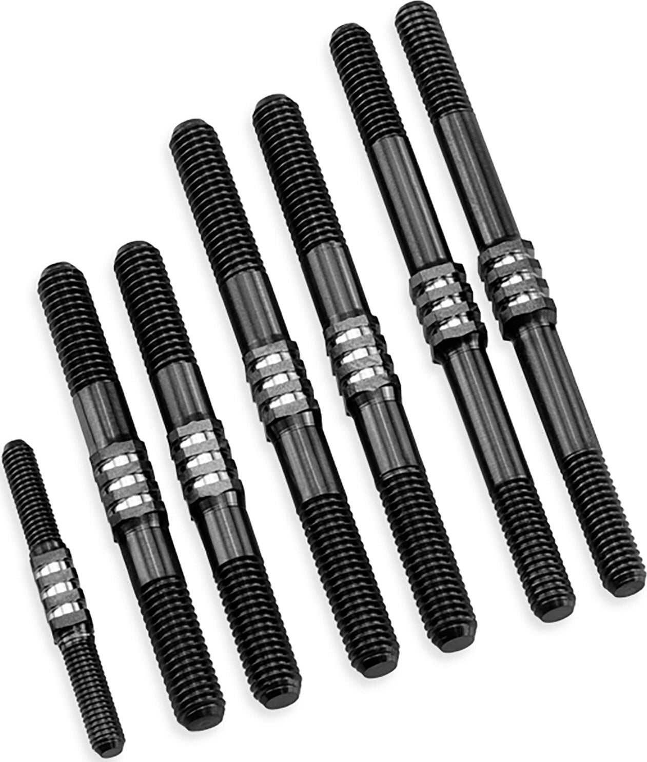 Finisher Titanium Turnbuckle Set (7), Black: TLR 8Ight X 2.0 E