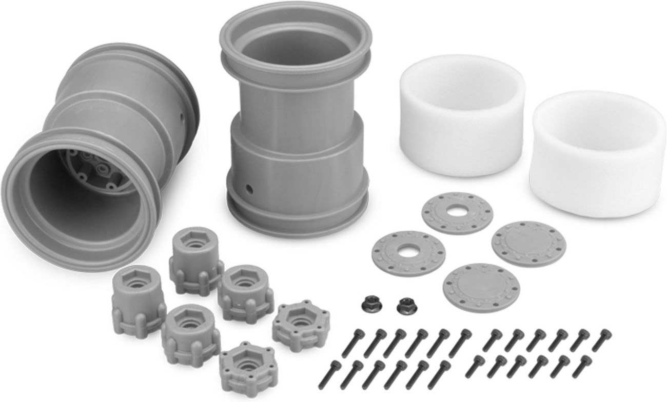 Tribute 2.6 x 3.6 Monster Truck Wheel, Silver (2)