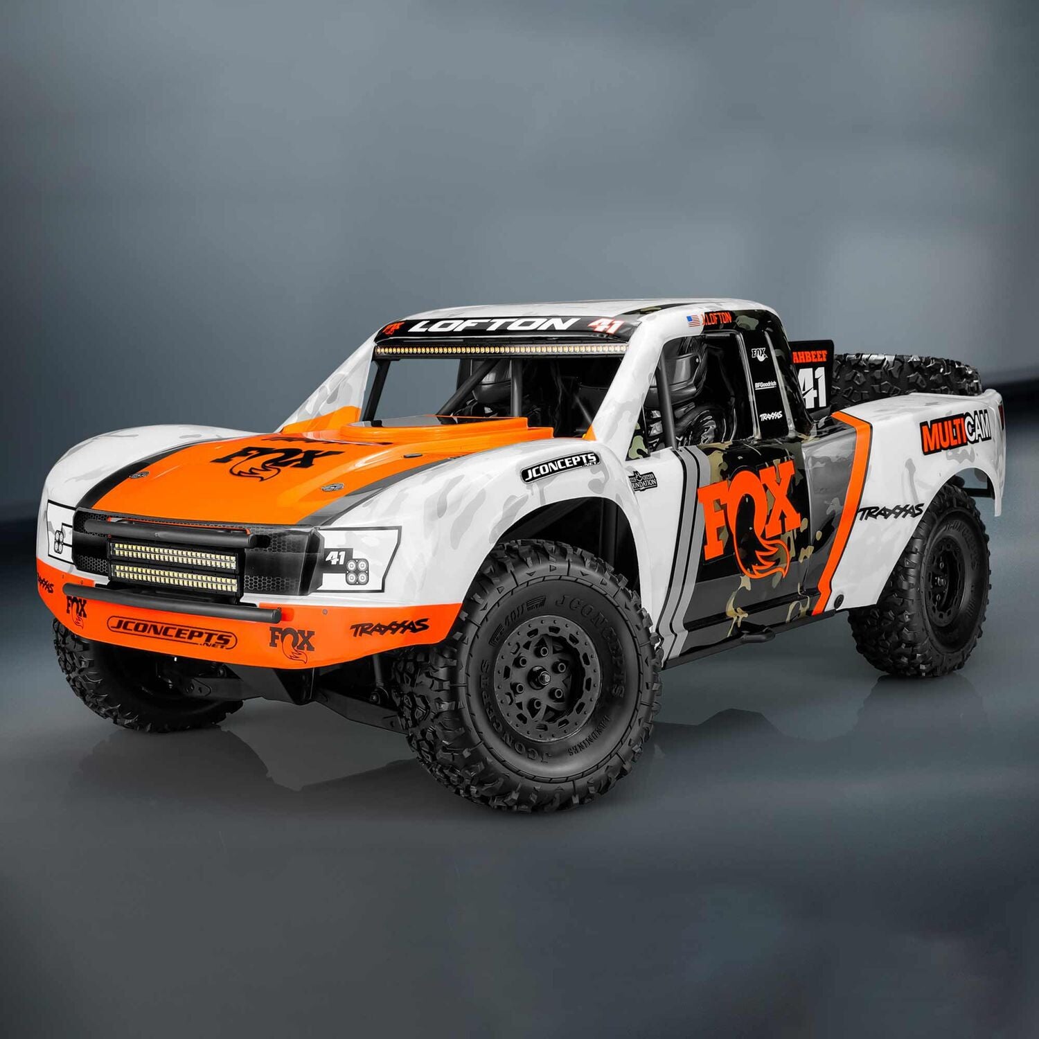 1/7 Traxxas UDR Landmine Tire, Yellow compound, on 3393B wheel (2)