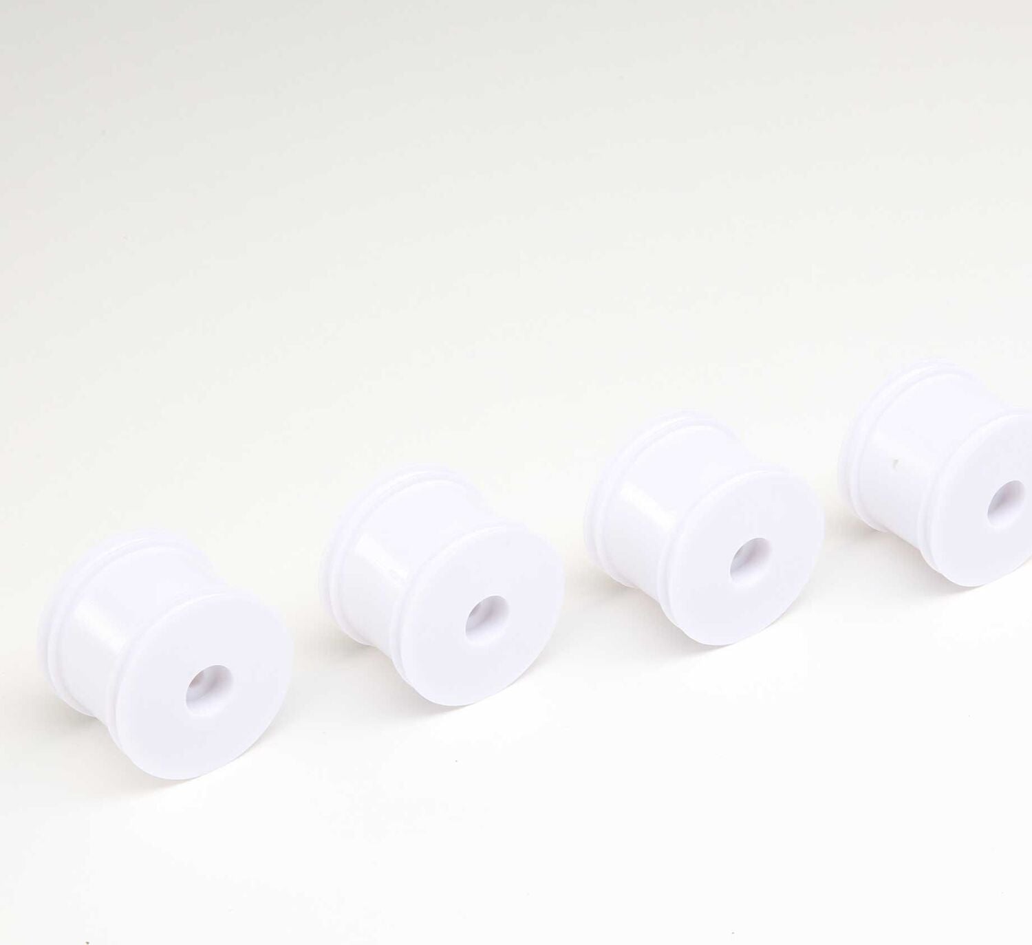 FR/RR Wheel, White (4): Mini-T 2.0