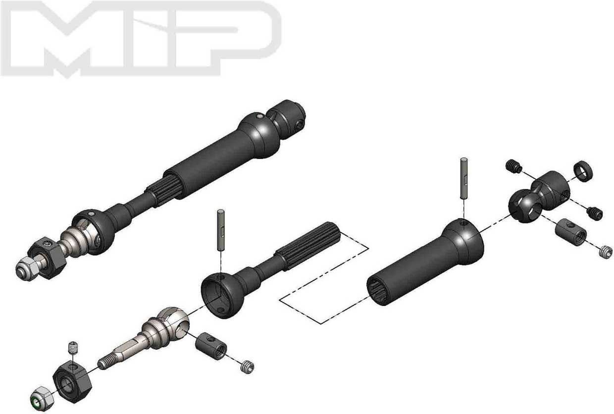 CVD Drive Kit Front 87mm - 112mm with 10mm x 5mm Bearing