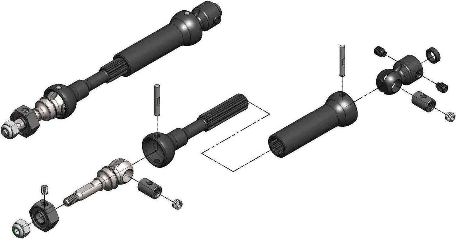 CVD Drive Kit Front 87mm - 112mm With 10mm x 5mm Bearing