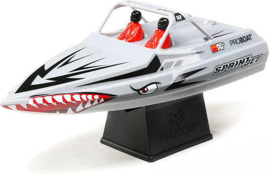 Sprintjet 9" Self-Righting Deep-V Jet Boat Brushed RTR, Silver