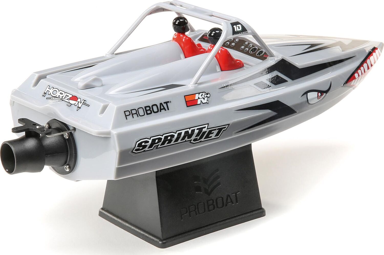 Sprintjet 9" Self-Righting Deep-V Jet Boat Brushed RTR, Silver