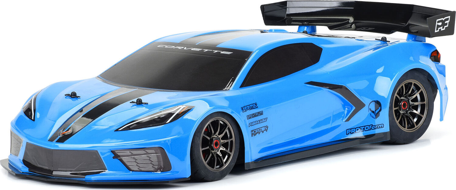 1/7 Chevrolet Corvette C8 Painted Body (Rapid Blue): Felony