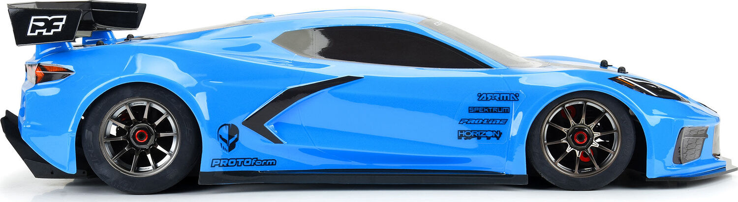 1/7 Chevrolet Corvette C8 Painted Body (Rapid Blue): Felony