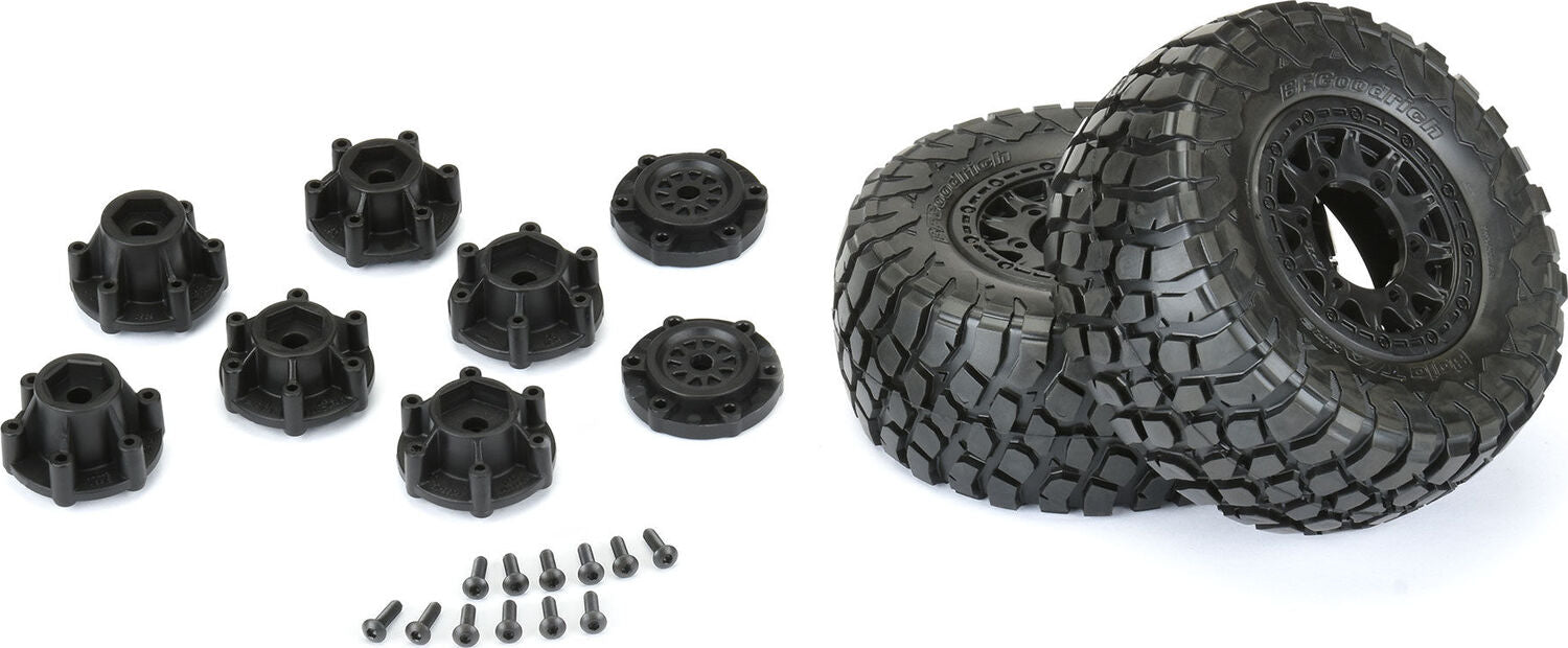 1/10 BFG KR2 M2 Front/Rear 2.2"/3.0" SC Mounted 12mm Blk Raid (2)