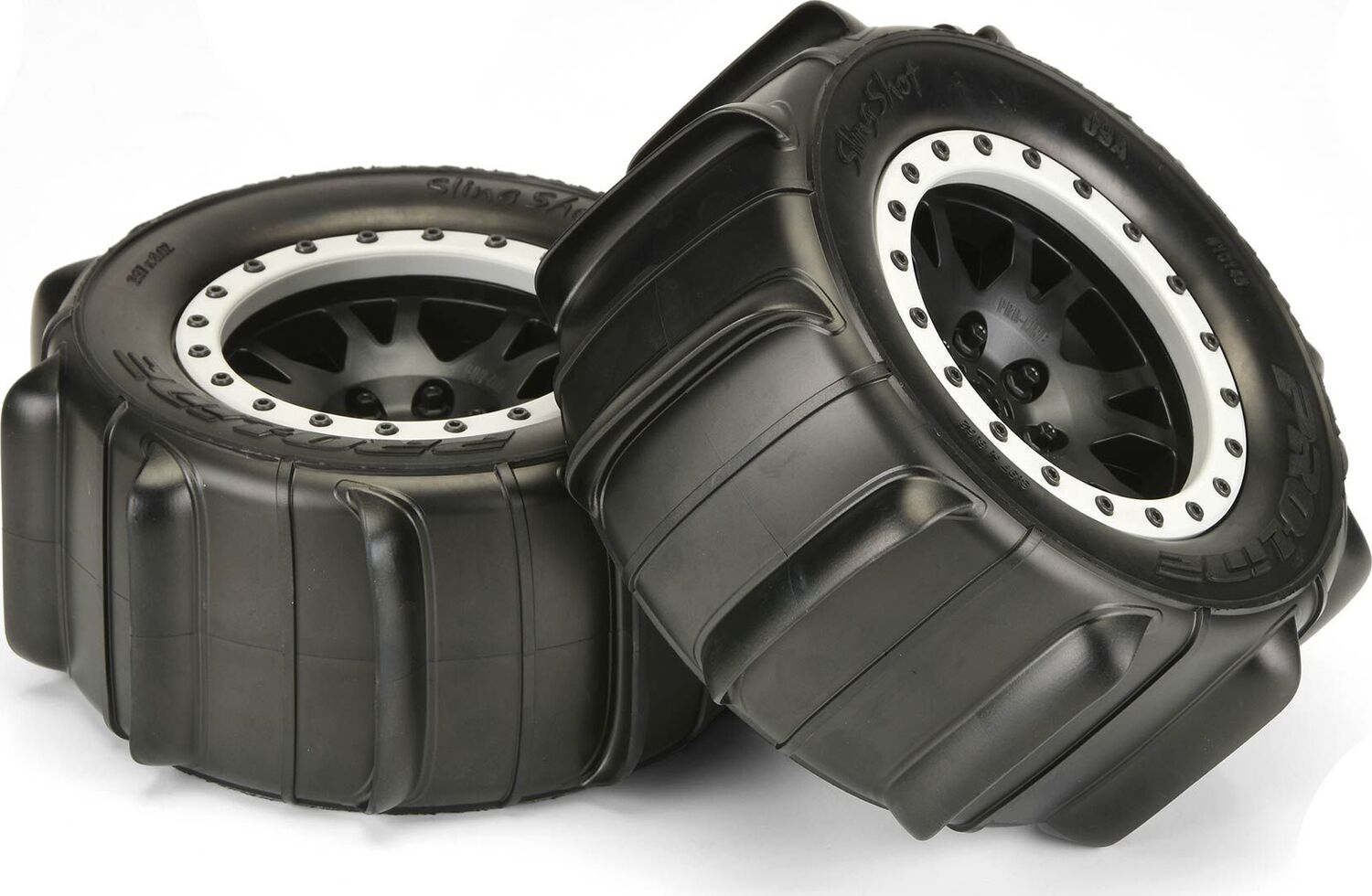 1/5 Sling Shot Pro-Loc F/R 4.3" X-MAXX MTD 24mm Blk/Gry Impulse (2)