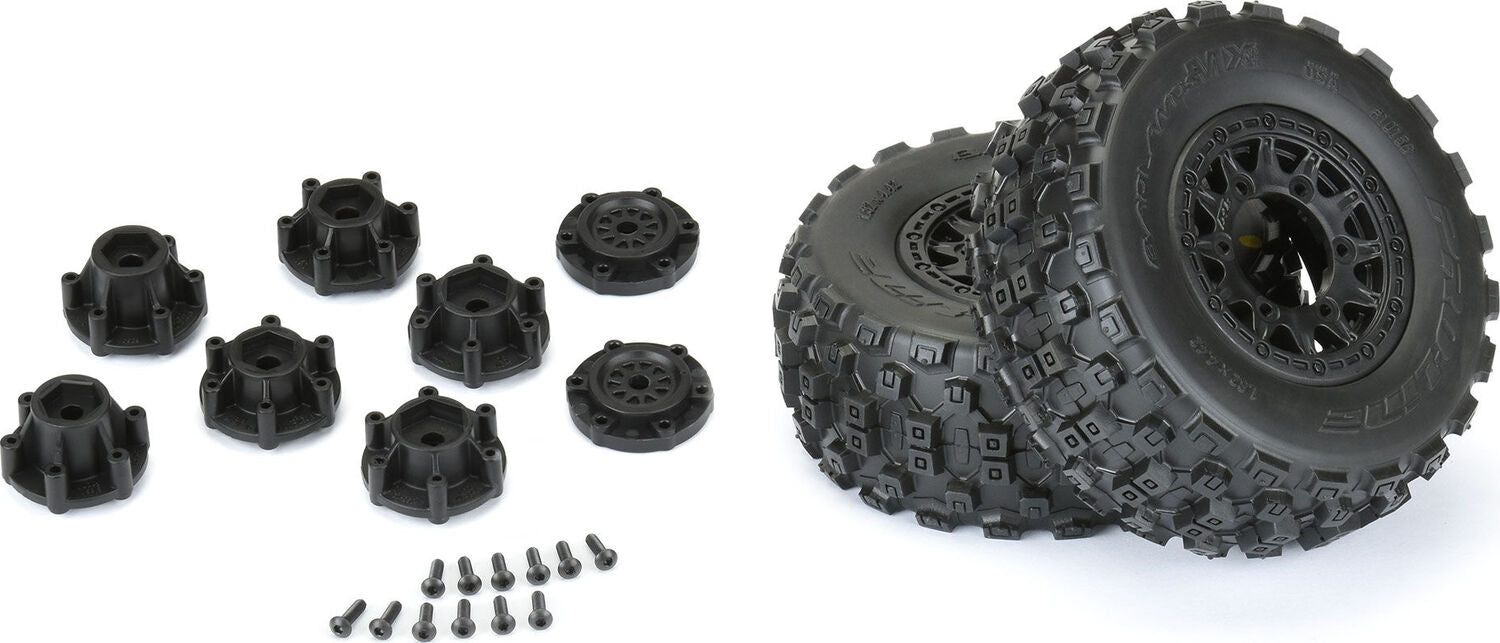 1/10 Badlands MX M2 Fr/Rr 2.2"/3.0" SC Mounted 12mm Blk Raid (2)