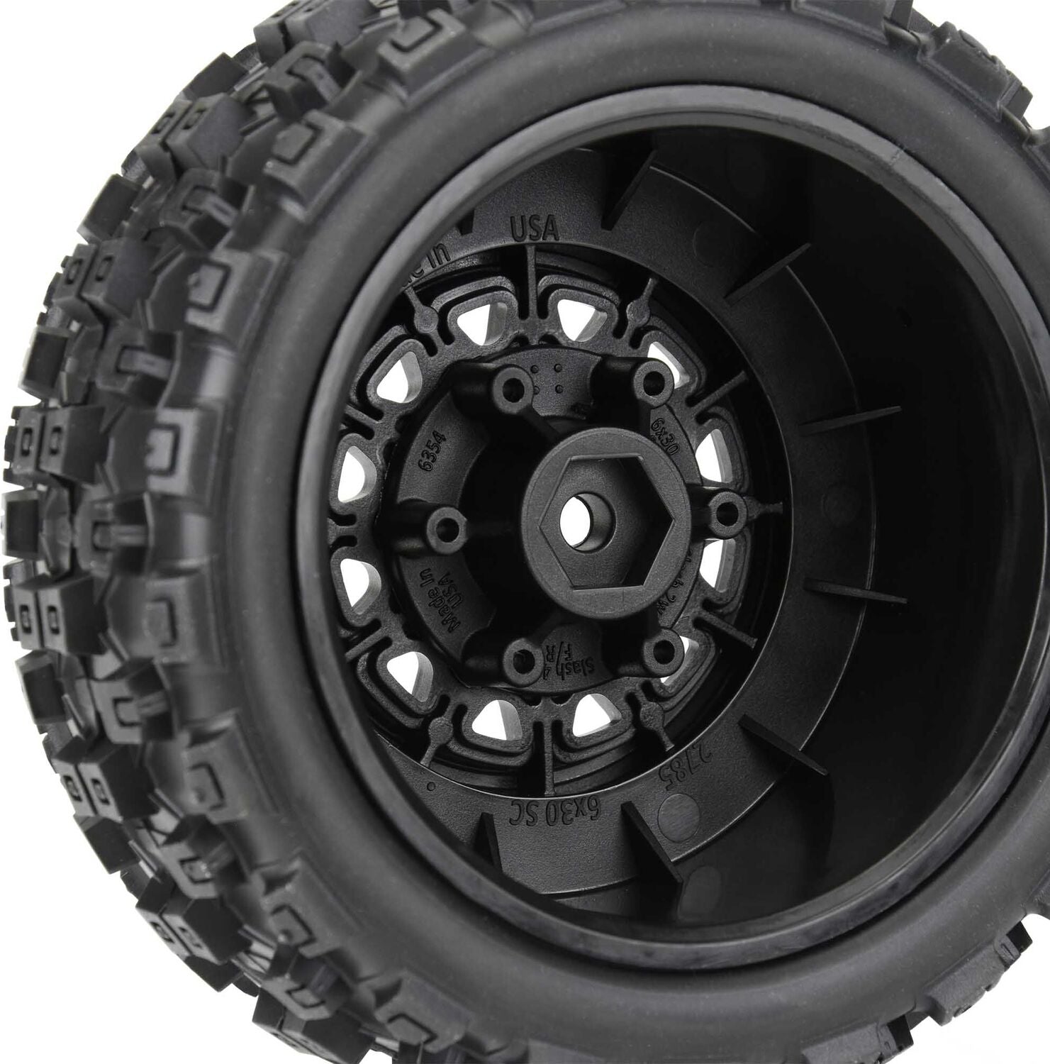 1/10 Badlands MX M2 Fr/Rr 2.2"/3.0" SC Mounted 12mm Blk Raid (2)