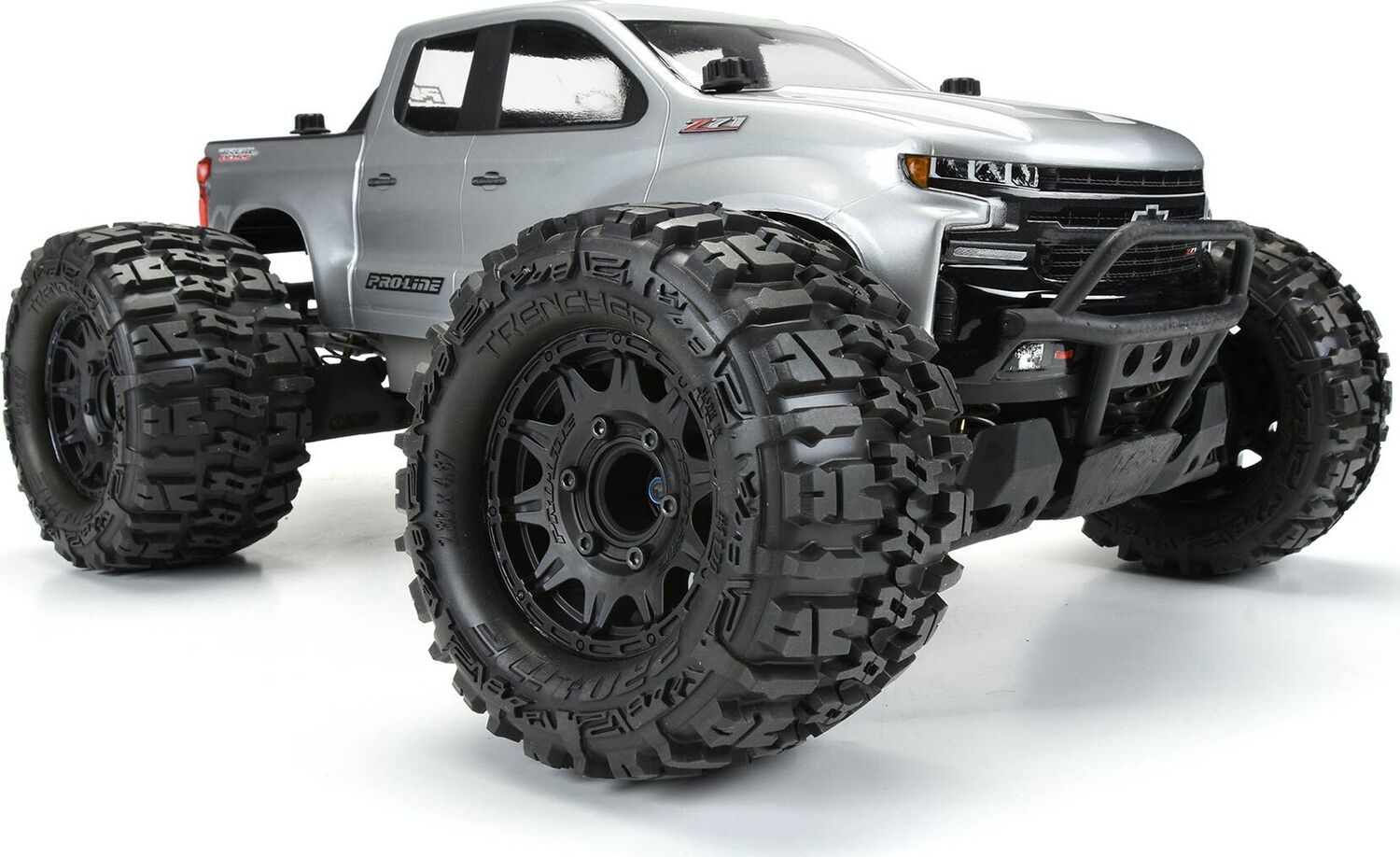 1/10 Trencher Front/Rear 2.8" MT Tires Mounted 12mm Blk Raid (2)