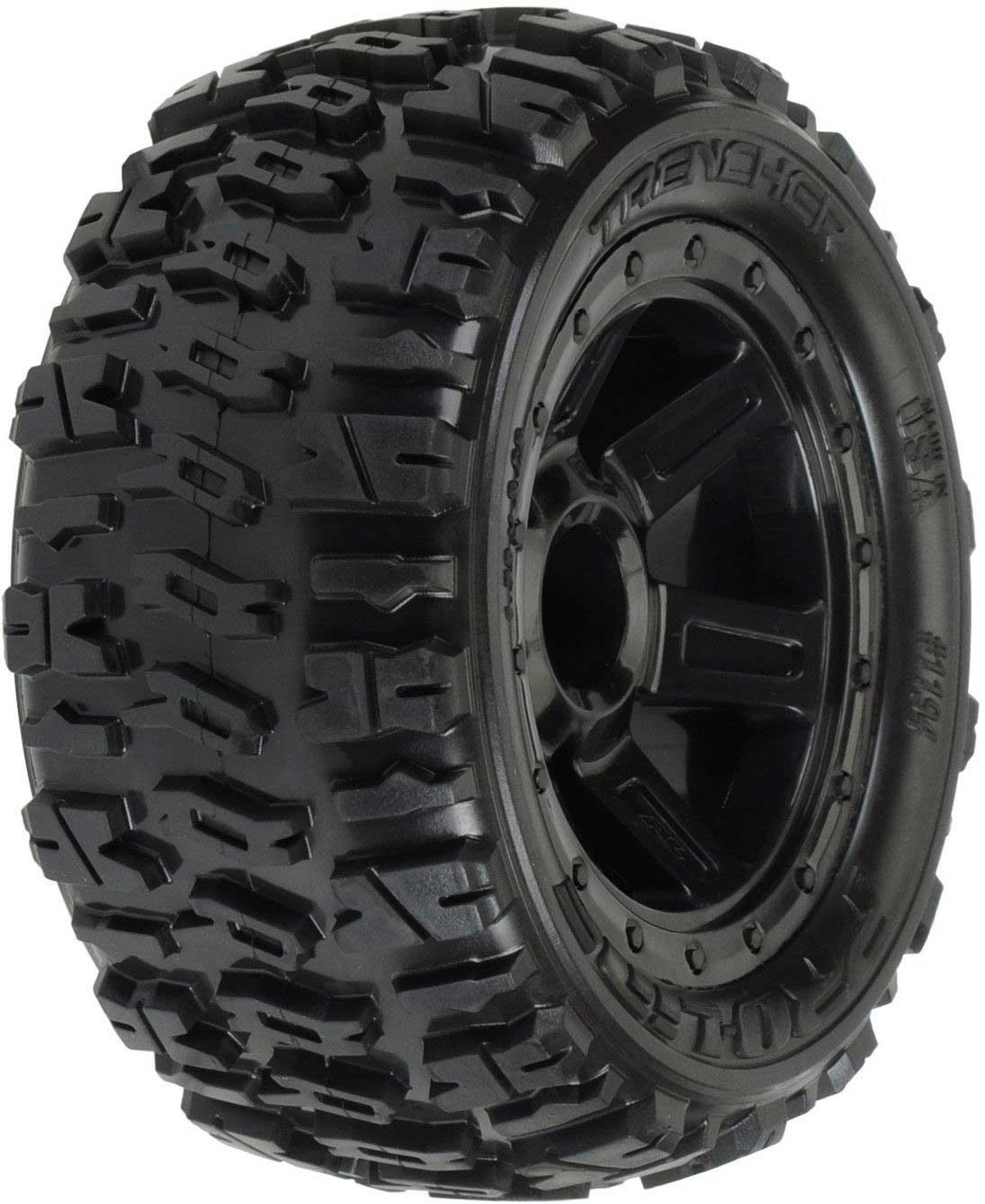 1/16 Trencher 2.2 M2 Tire Mnt Desperado Wheel: 1/16 E-Revo
