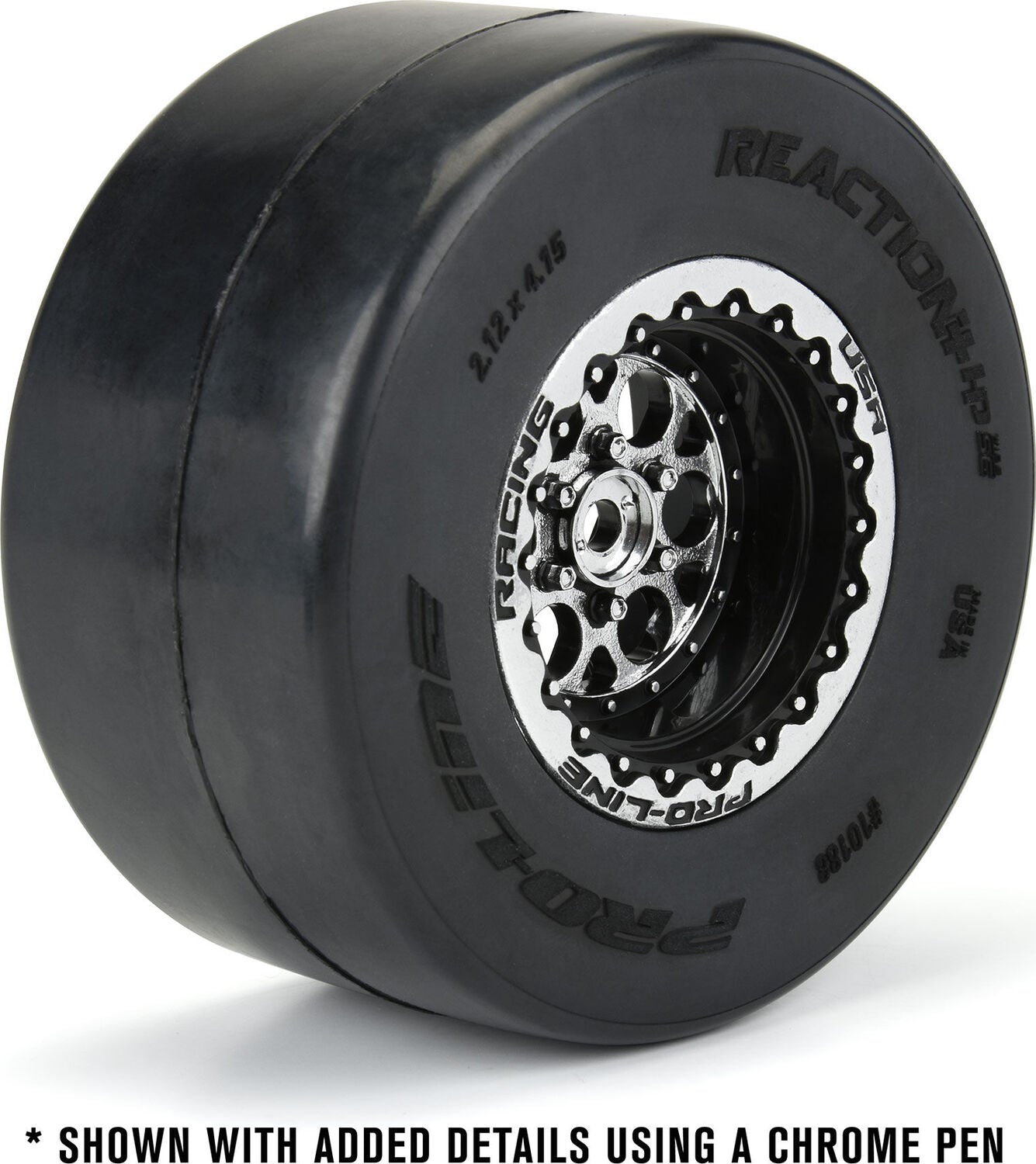 1/10 Showtime+ Wide Rear 2.2"/3.0" 12mm Drag Wheels (2) Black