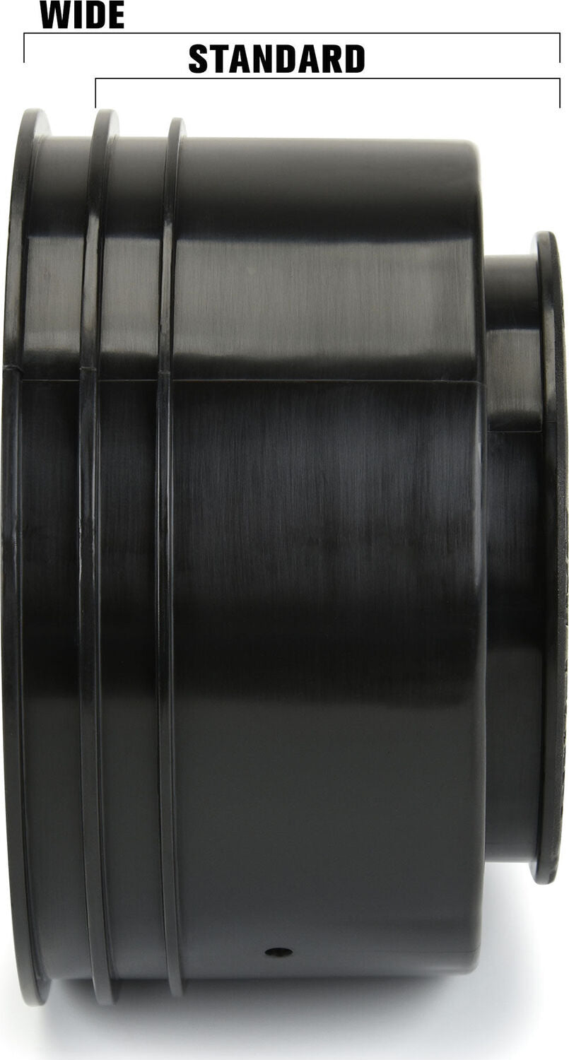 1/10 Showtime+ Wide Rear 2.2"/3.0" 12mm Drag Wheels (2) Black