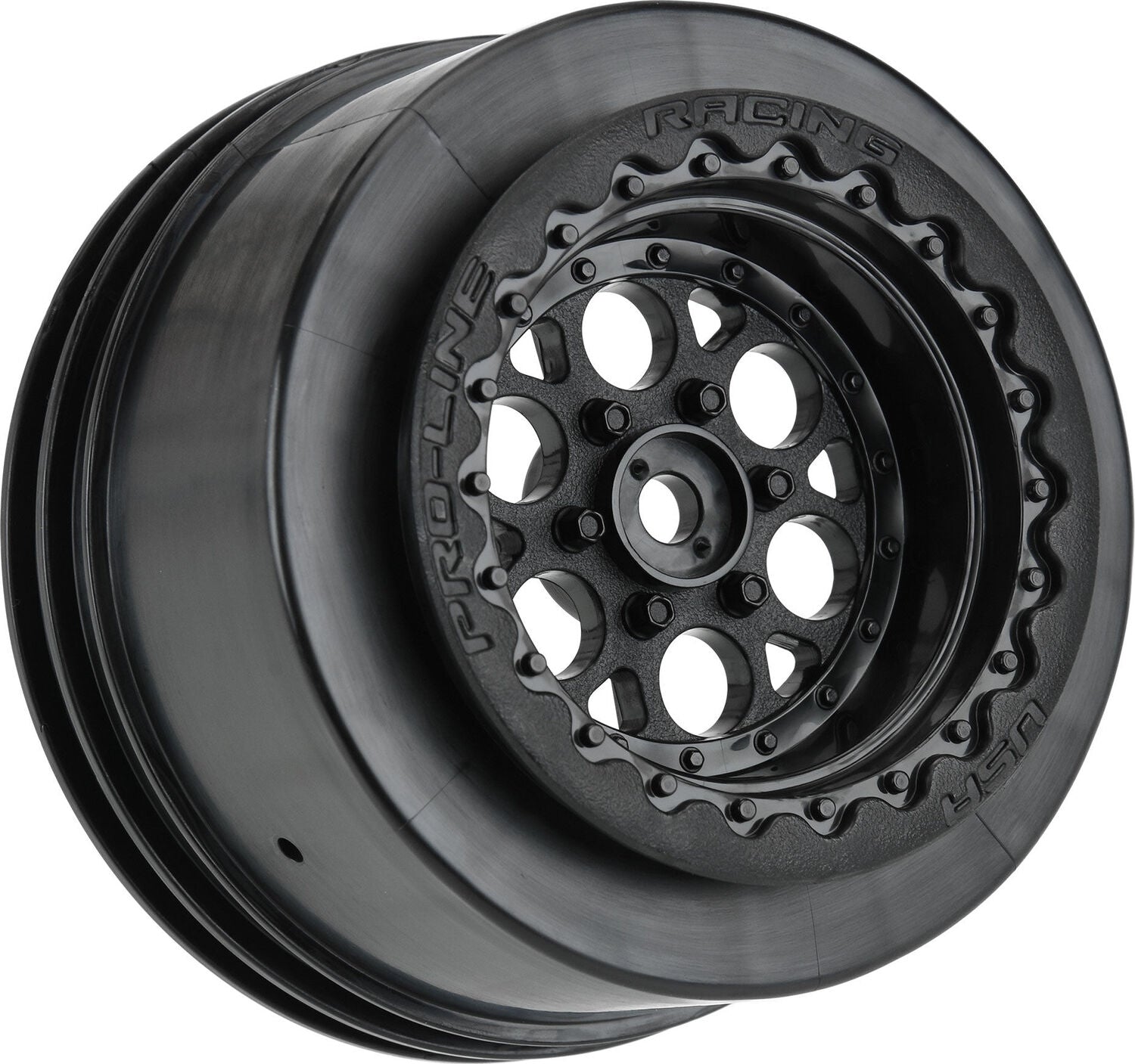 1/10 Showtime+ Wide Rear 2.2"/3.0" 12mm Drag Wheels (2) Black