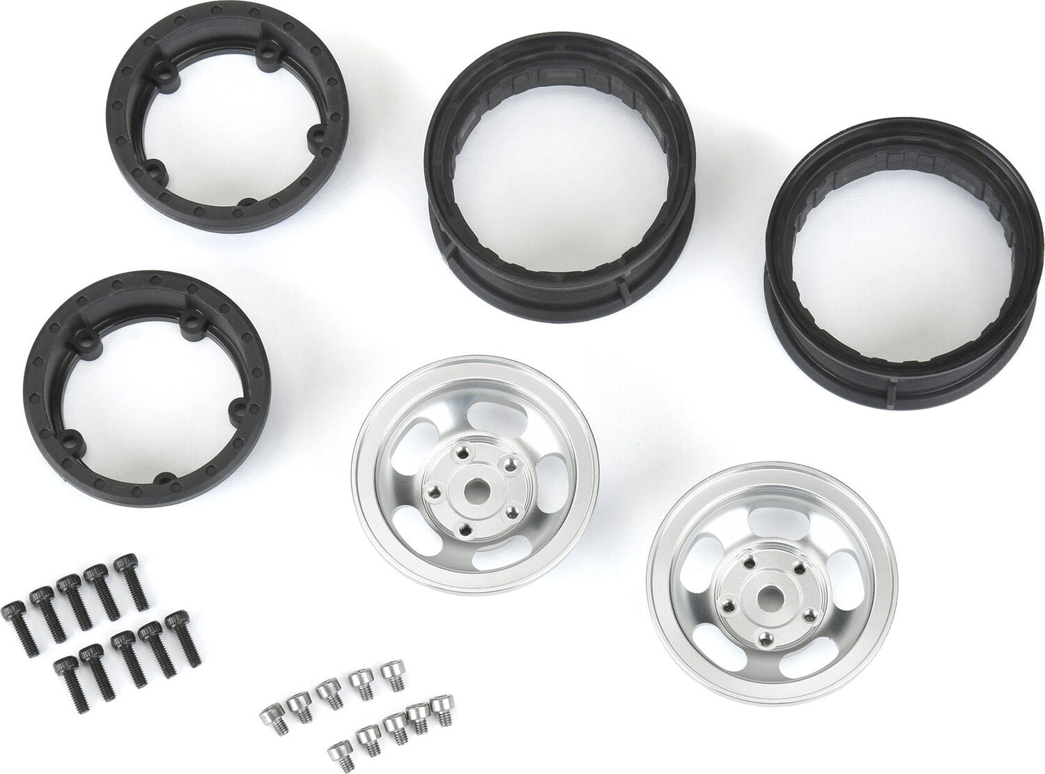 1/10 Slot Mag Aluminum Front/Rear 1.55" 12mm Rock Crawler Wheels (2)