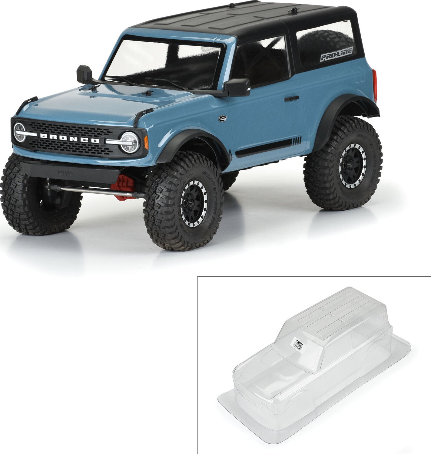 1/10 2021 Ford Bronco Clear Body Set 11.4" Wheelbase: Crawlers