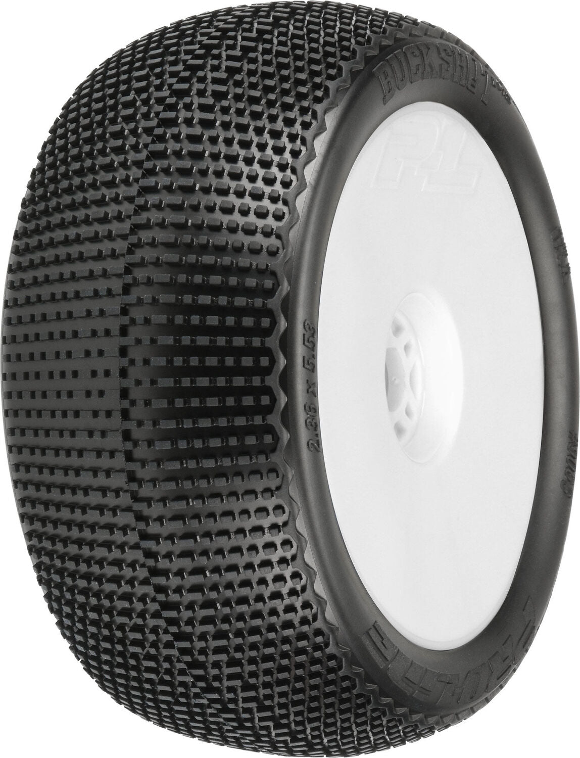 1/8 Buck Shot S3 F/R 4.0" Tires Mounted 17mm Wht Zero Offst Whls (2)