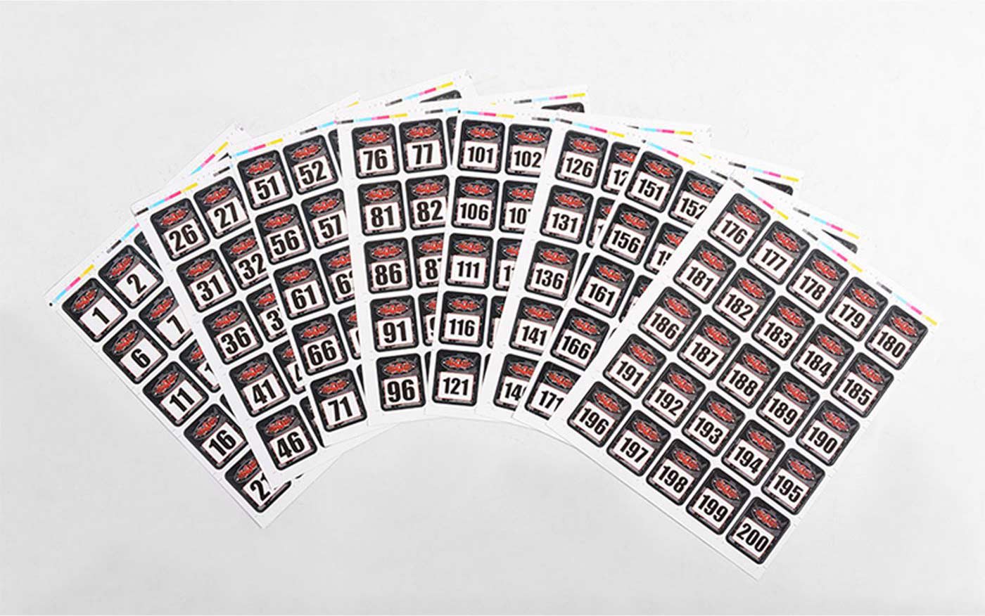 Decal Sheets, Event Numbers (1-200)