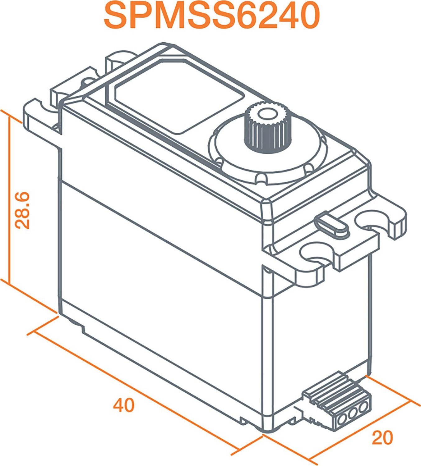 S6240 Standard Digital High Speed Waterproof Metal Gear Surface Servo