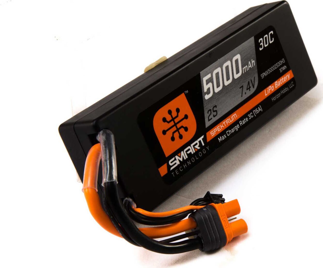 7.4V 5000mAh 2S 30C Smart LiPo Hardcase Battery: IC3