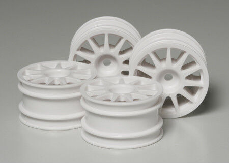 1/10 Suzuki Swift M-Chassis Front/Reawr Wheels 12mm Hex, White (4)