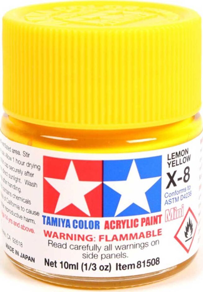 Acrylic Mini X8, Lemon Yellow