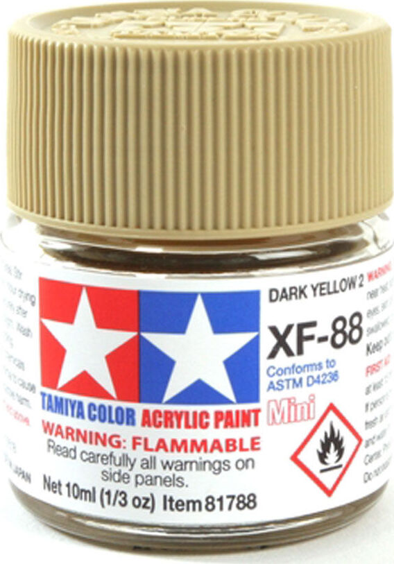 Acrylic Mini XF-88 Dark Yellow 10ml Bottle (2)