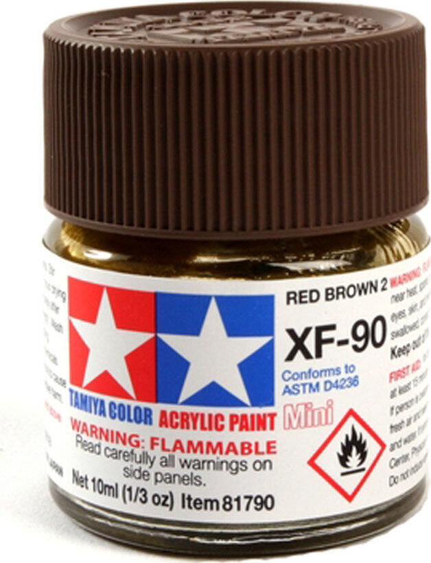 Acrylic Mini XF-90 Red Brown 10ml Bottle (2)
