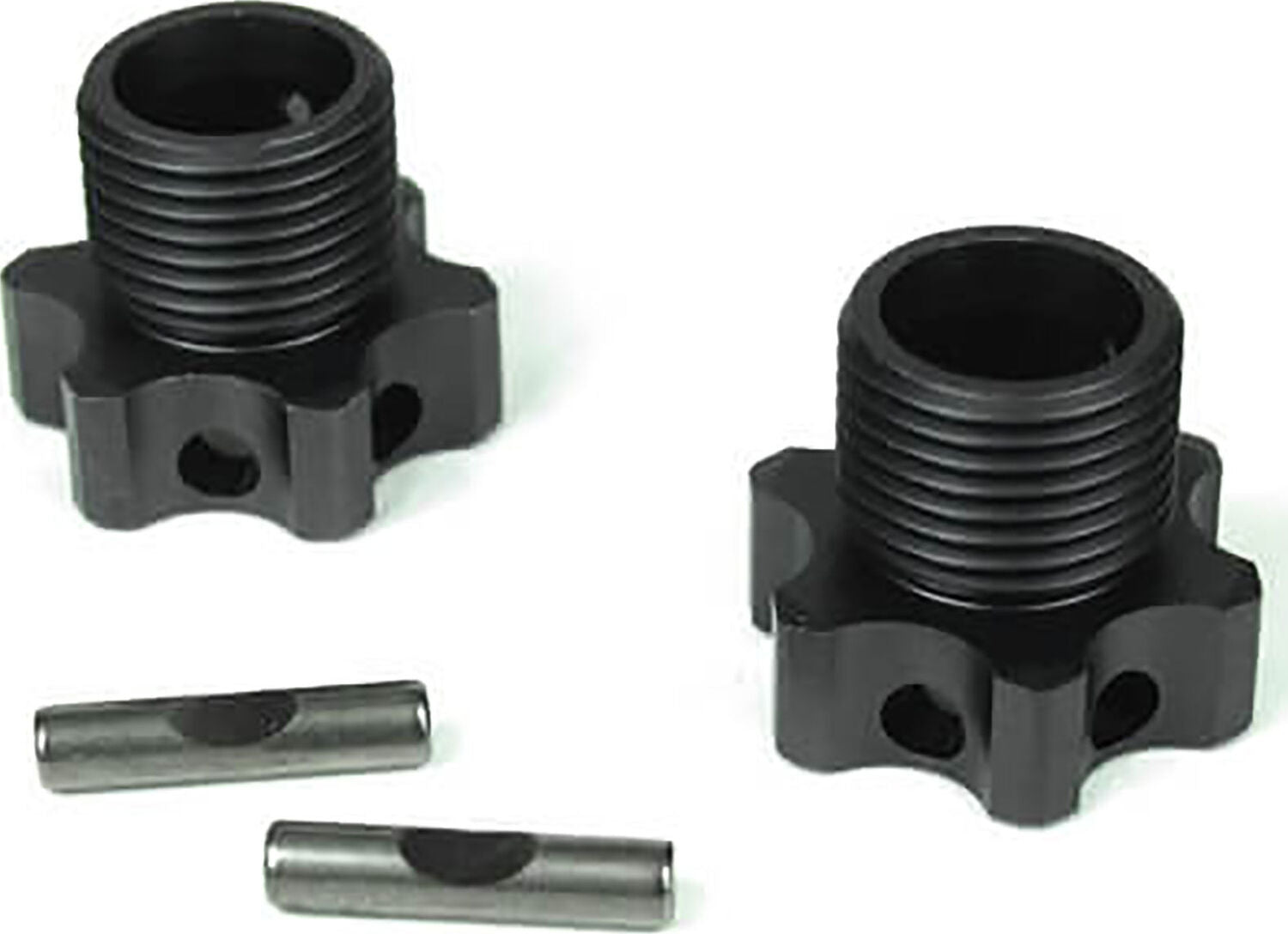 Wheel Hubs Aluminum 2mm Offset with Pins (2): EB48