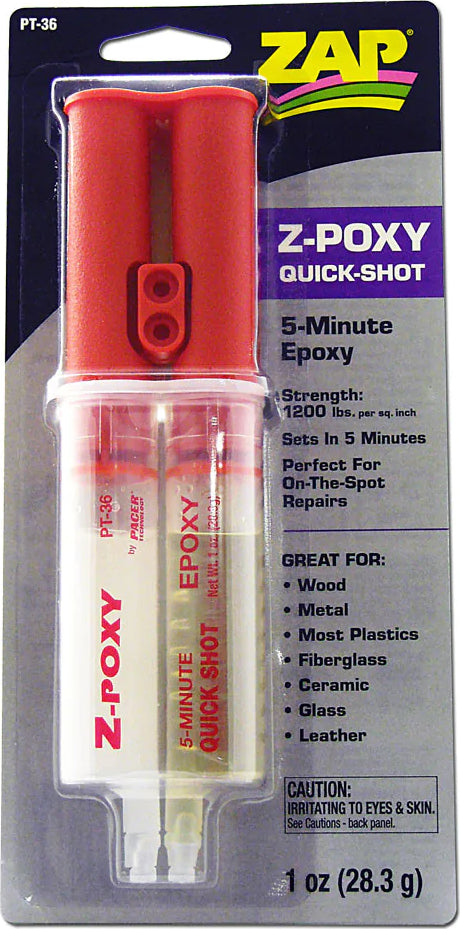 1oz Z-Poxy 5 Min Syringe