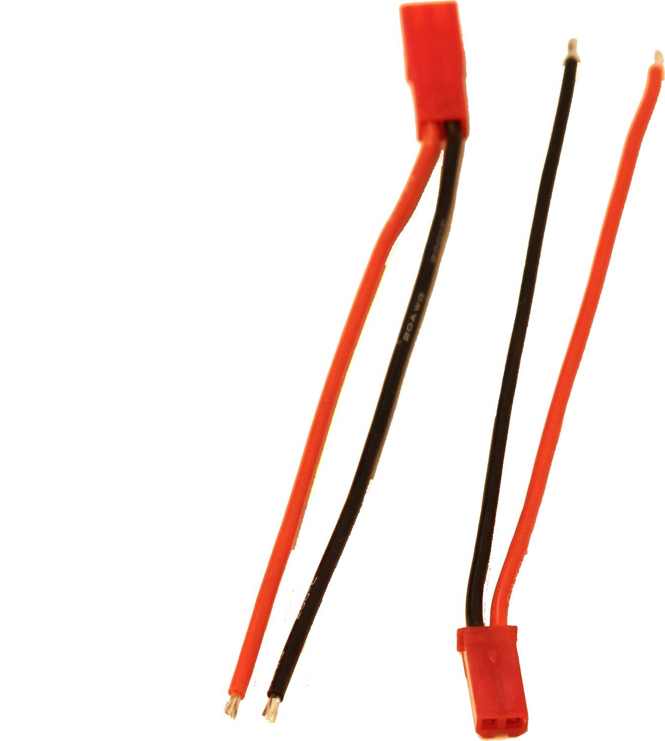 JST M/F connector with 100mm wire (pr.)