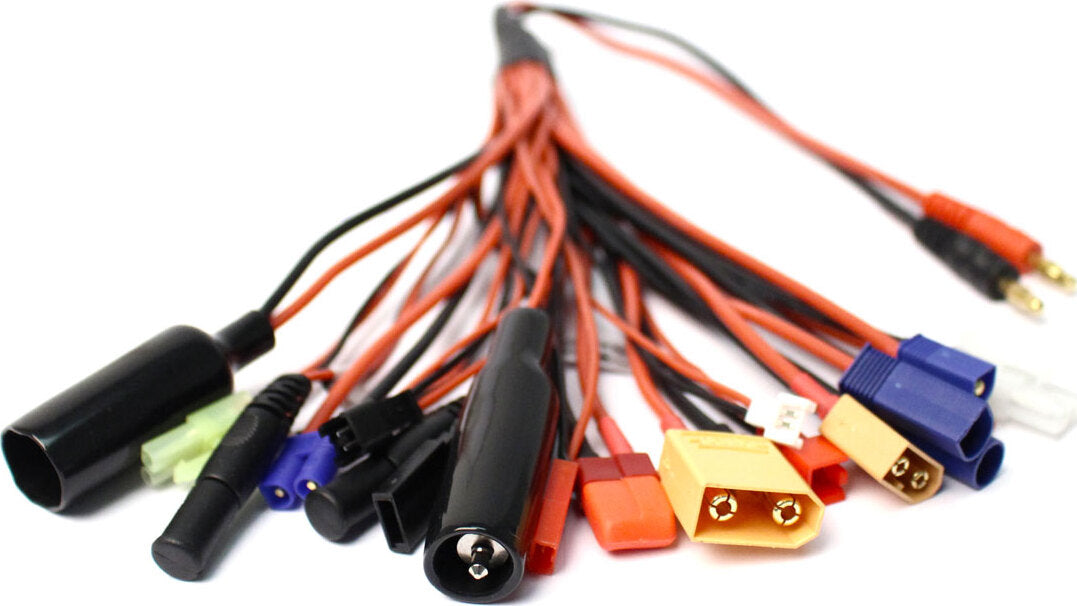 19 Function Charge Adapter to Male 4mm Bullets - 300mm Wire