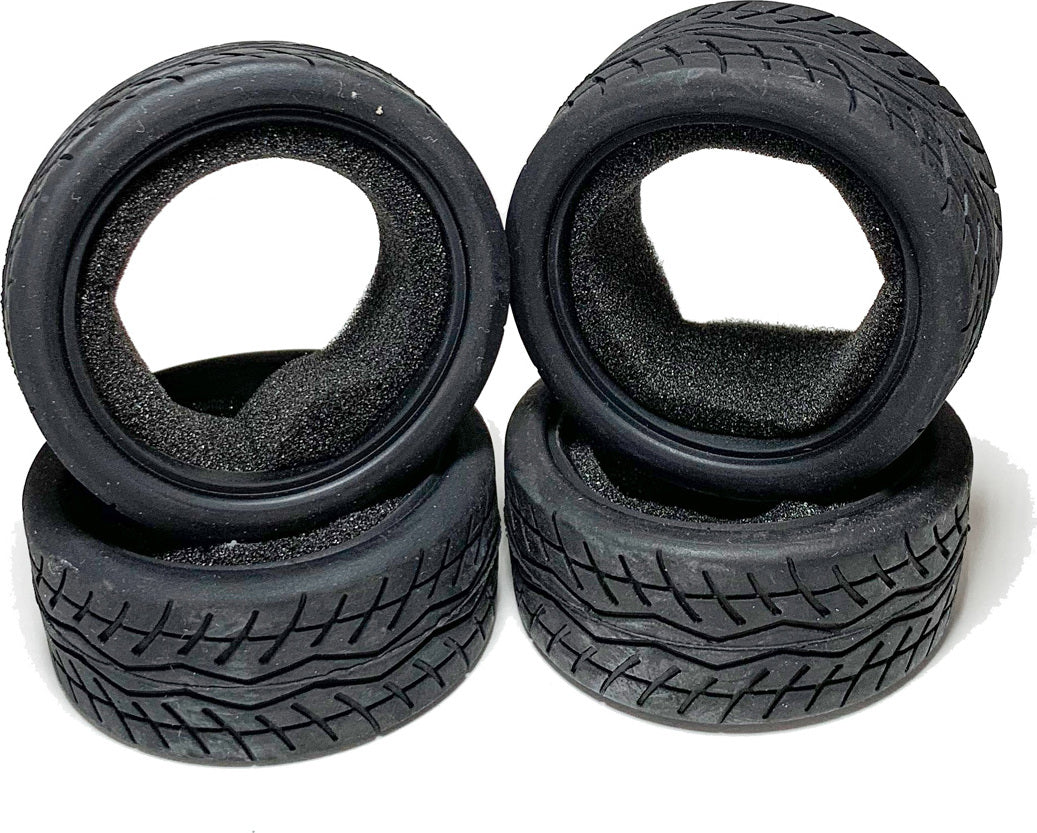 1/10 On Road Black Series Rubber Pull Tires Wave Line