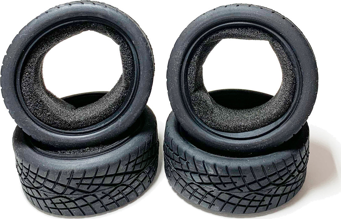 1/10 On Road Black Series Rubber Pull Tires Cross Line