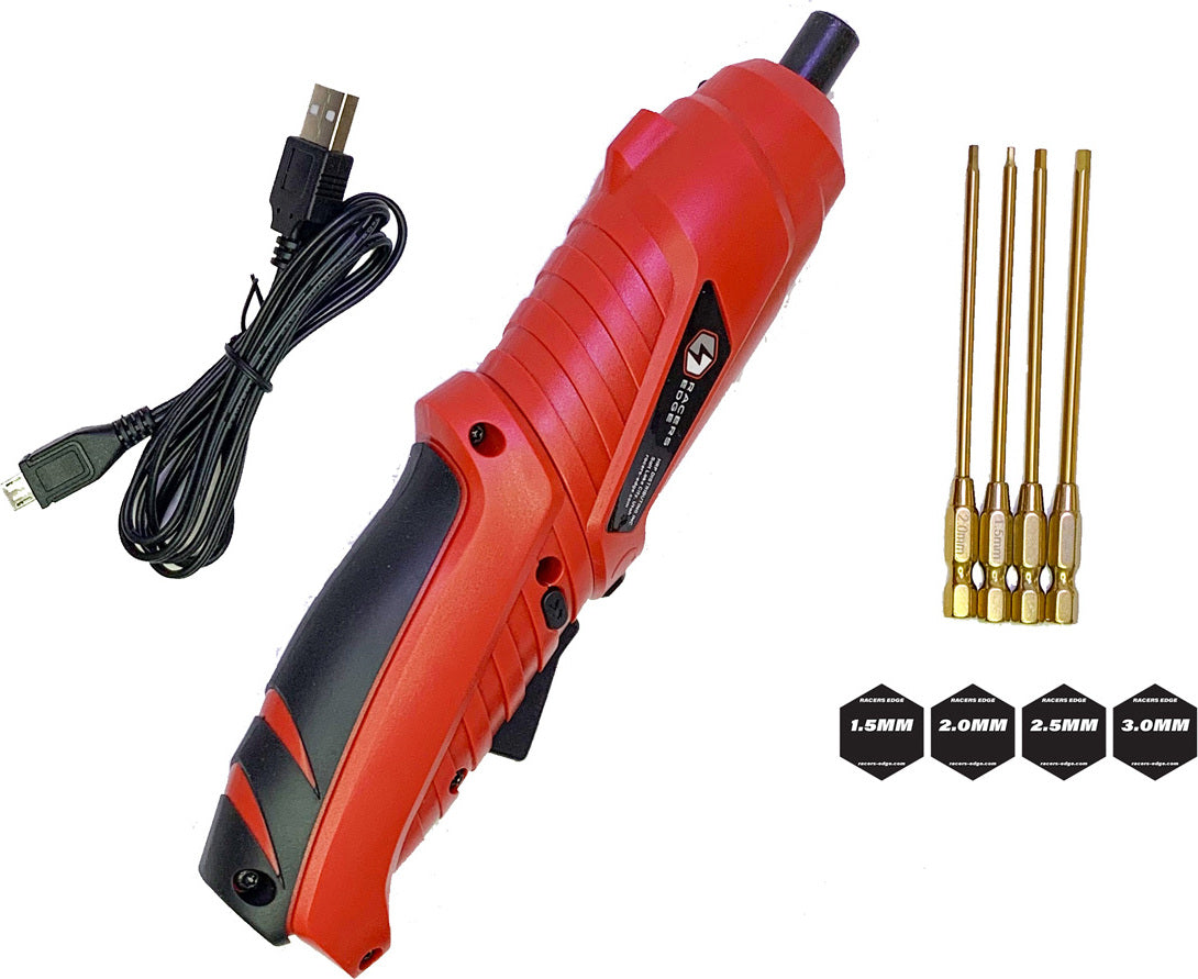 Electric Mini Screwdriver w/ Titanium Metric Bits (4pcs)