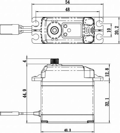 Coreless Digital Servo 0.16sec / 500oz @6v