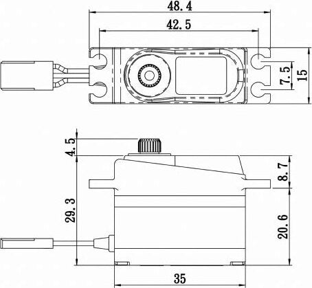High Voltage Micro Tail Servo 0.095sec / 111.1oz @ 7.4V