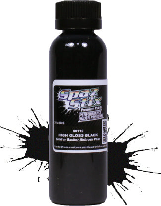 HIGH GLOSS BLACK / BACKER AIRBRUSH PAINT 2OZ