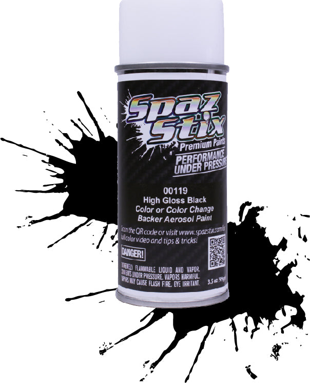 HIGH GLOSS BLACK / BACKER PAINT AEROSOL 3.5OZ