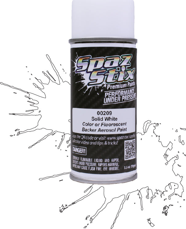 SOLID WHITE / GLOW BACKER AEROSOL PAINT 3.5OZ