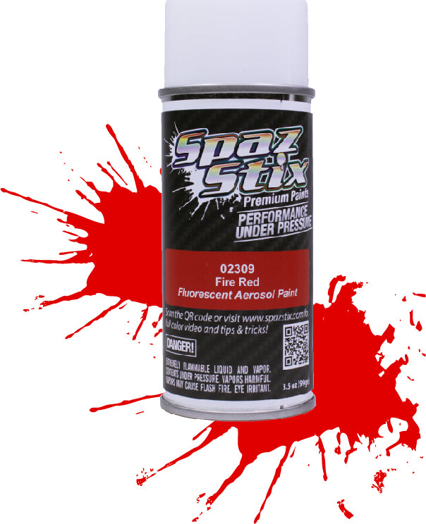 FIRE RED FLUORESCENT AEROSOL PAINT 3.5OZ